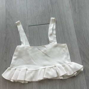 Zara Ruffled Knit Crop top